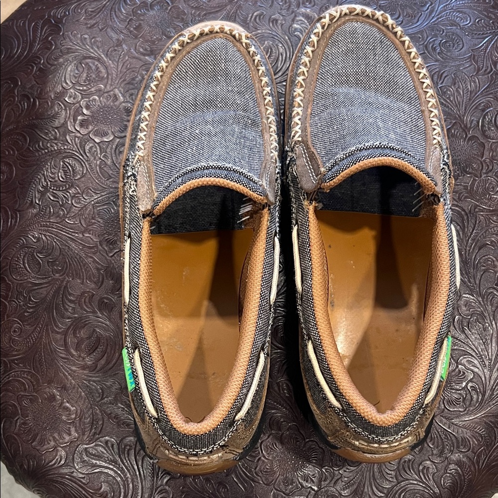 Twisted X Denim and Brown Women's Loafers